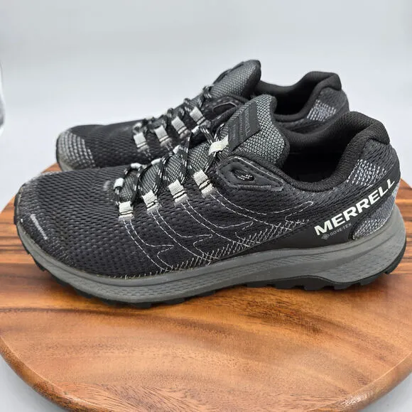 Merrell Fly Strike GTX Shoes Men's 8 Black Lace Up Outdoor Hiking Sneakers