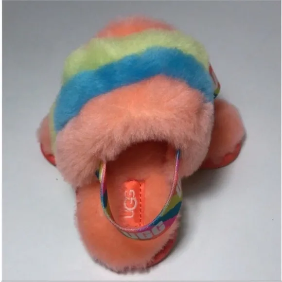 UGG Toddler faux fur slippers size 8